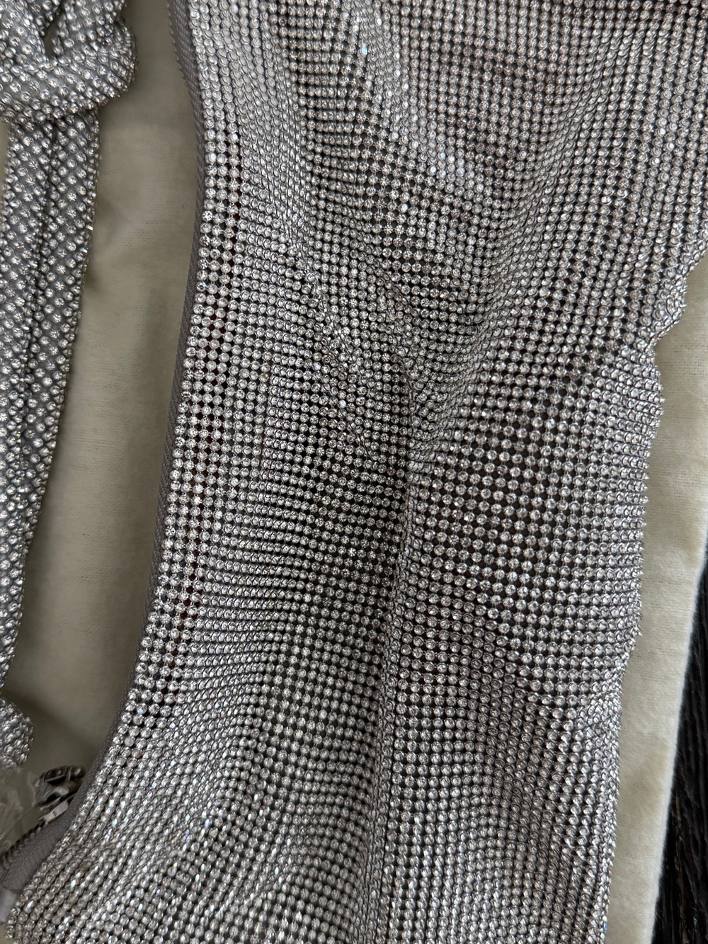 cult gaia Silver Crystal Mesh Evening Clutch - Picture 5 of 13